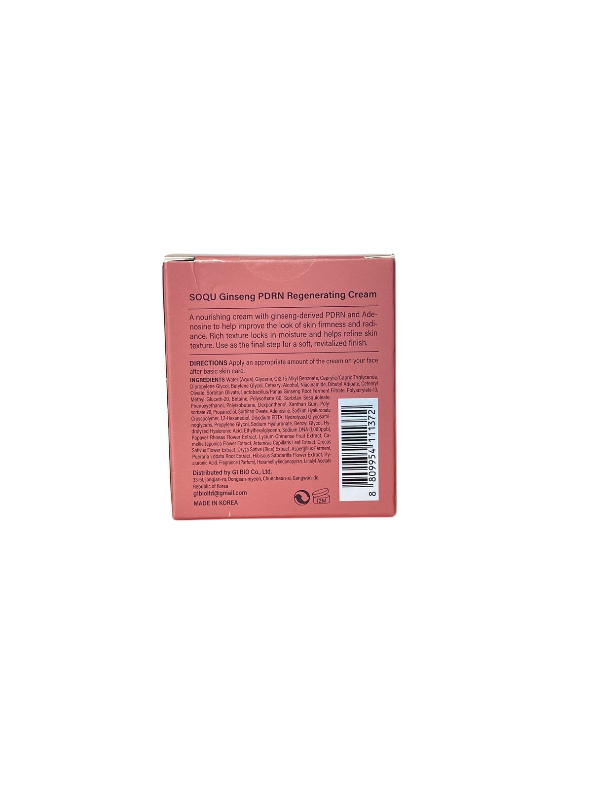 Crema-SOQU Ginseng PDRN Regenerating 50ml