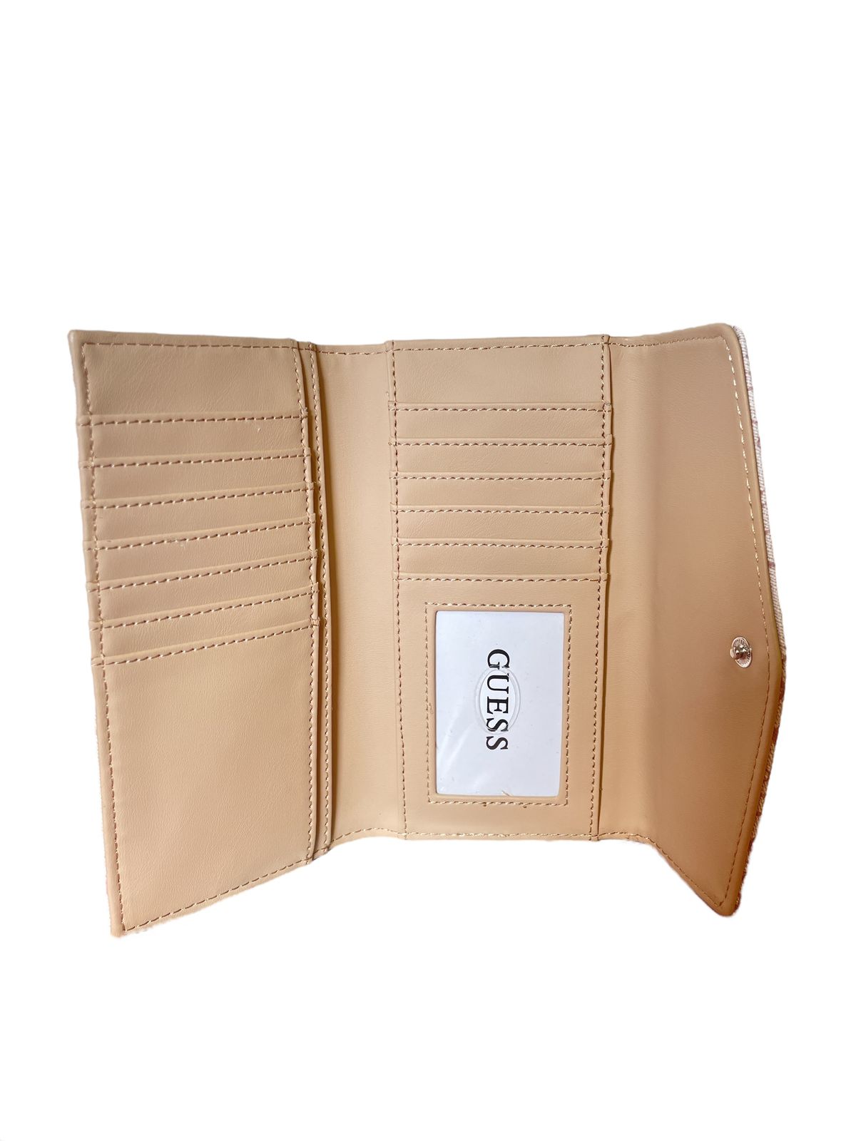 Cartera Guess Rosa Claro con Logo Metálico