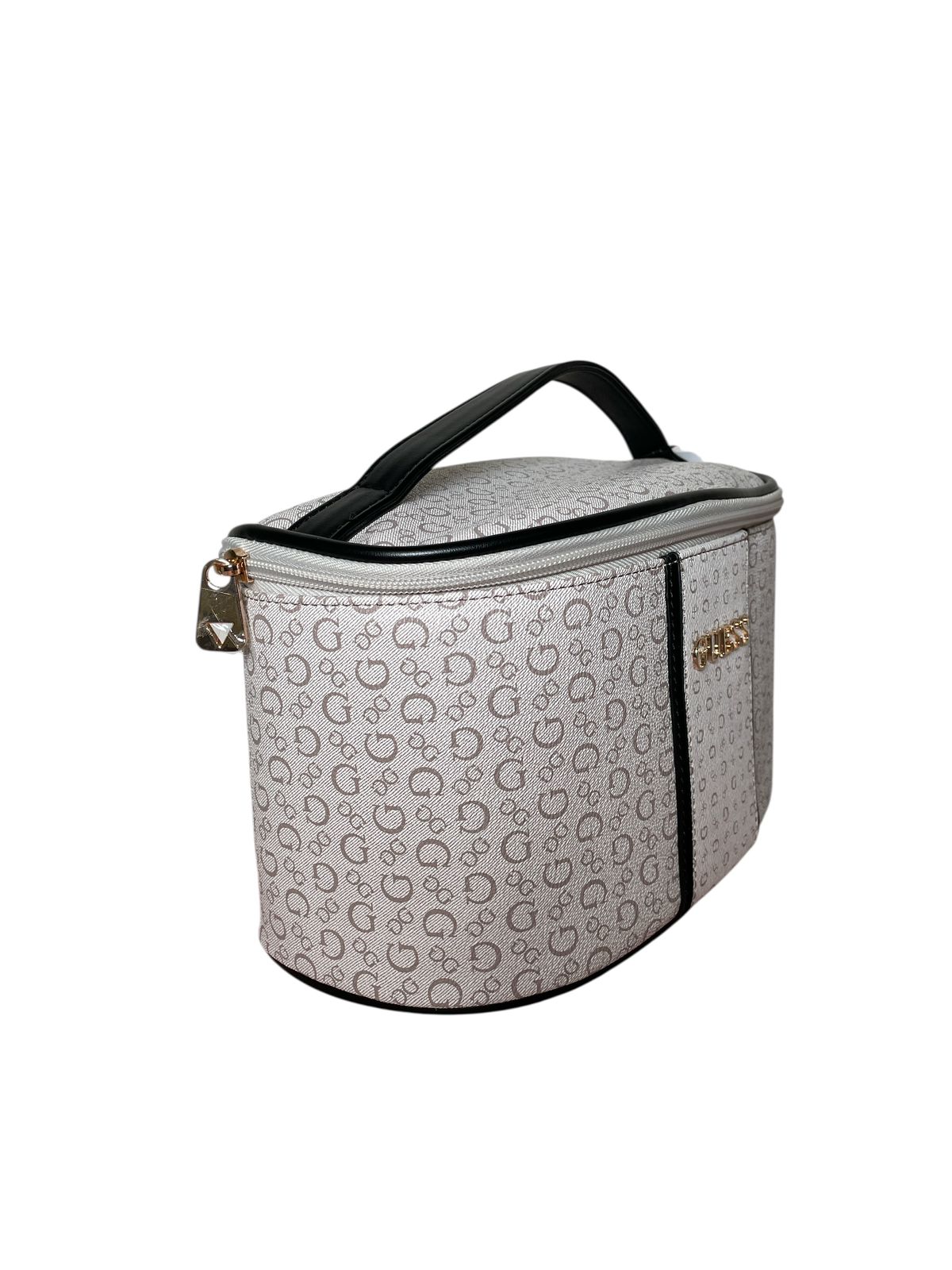Cosmetiquera Guess Monogram Beige y Gris