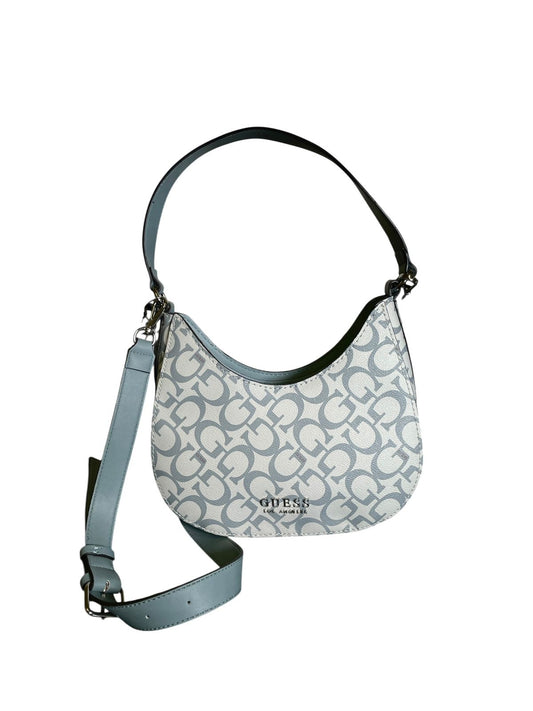 Bolsa Shoulder GUESS Azul Claro con Monograma