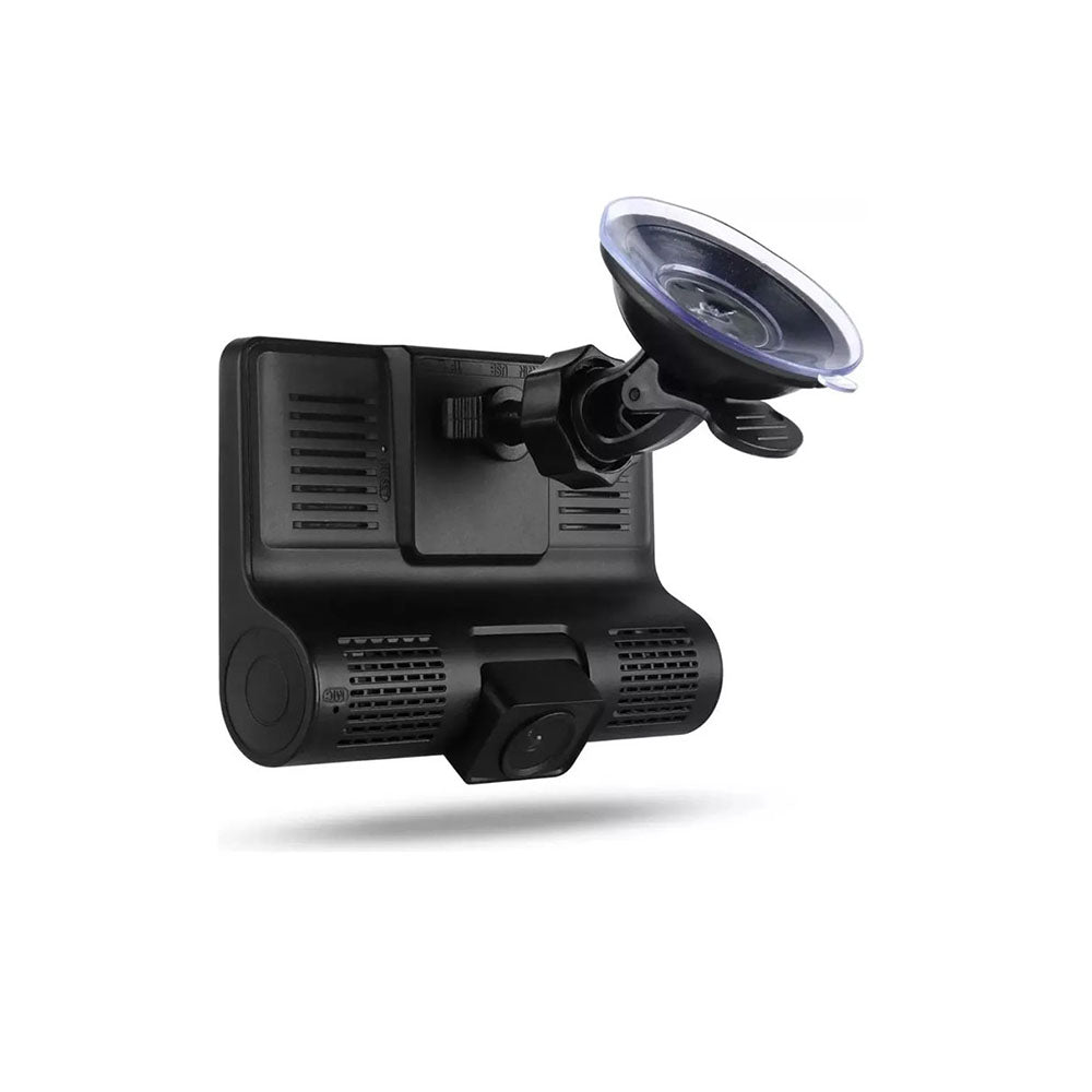 Cámara de vigilancia 3 en 1, reversa, frente y dentro para auto