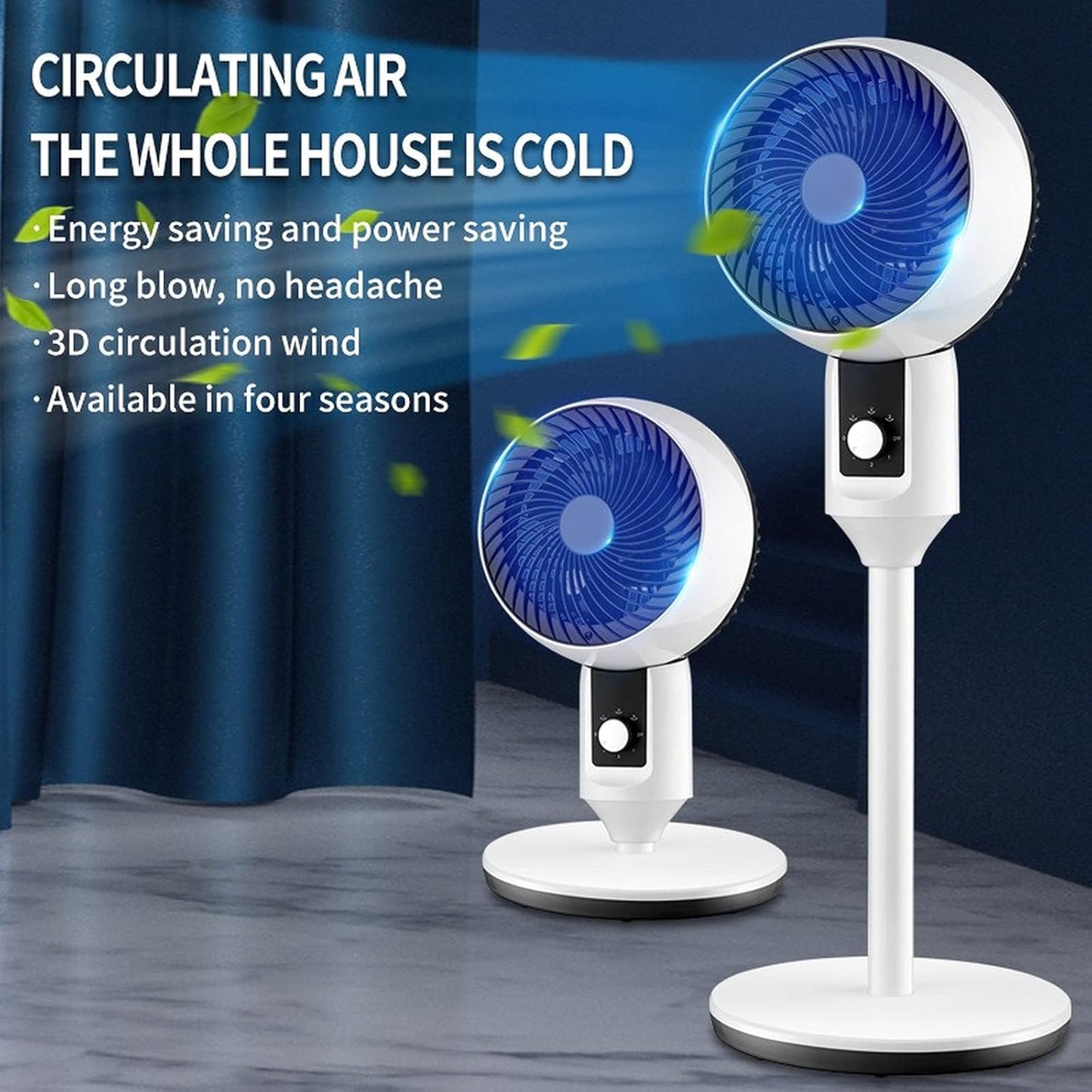 Ventilador De Pie Cm-top Silencioso Plástico Blanco VEN22