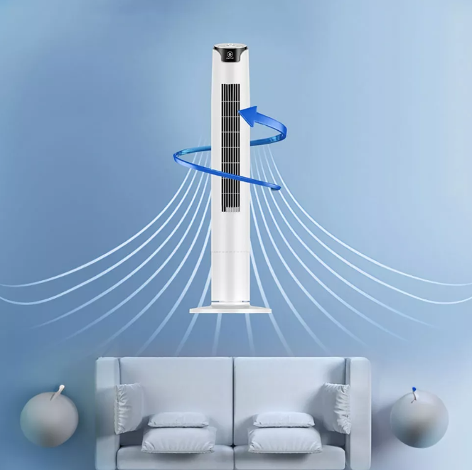 Ventilador de Torre Oscilante Regulable 3 Velocidades Blanco VEN17