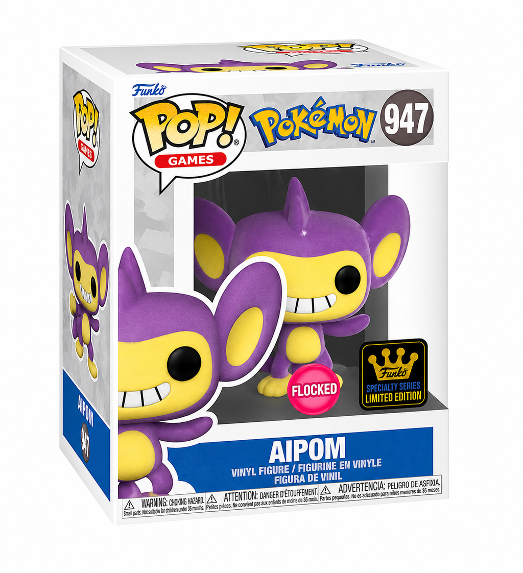Funko Pop! Games Pokémon #947 – Aipom Flocked Speciality Series Limited Edition