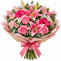 Bouquet de Rosas y Lilies Rosas “Dulce Encanto”