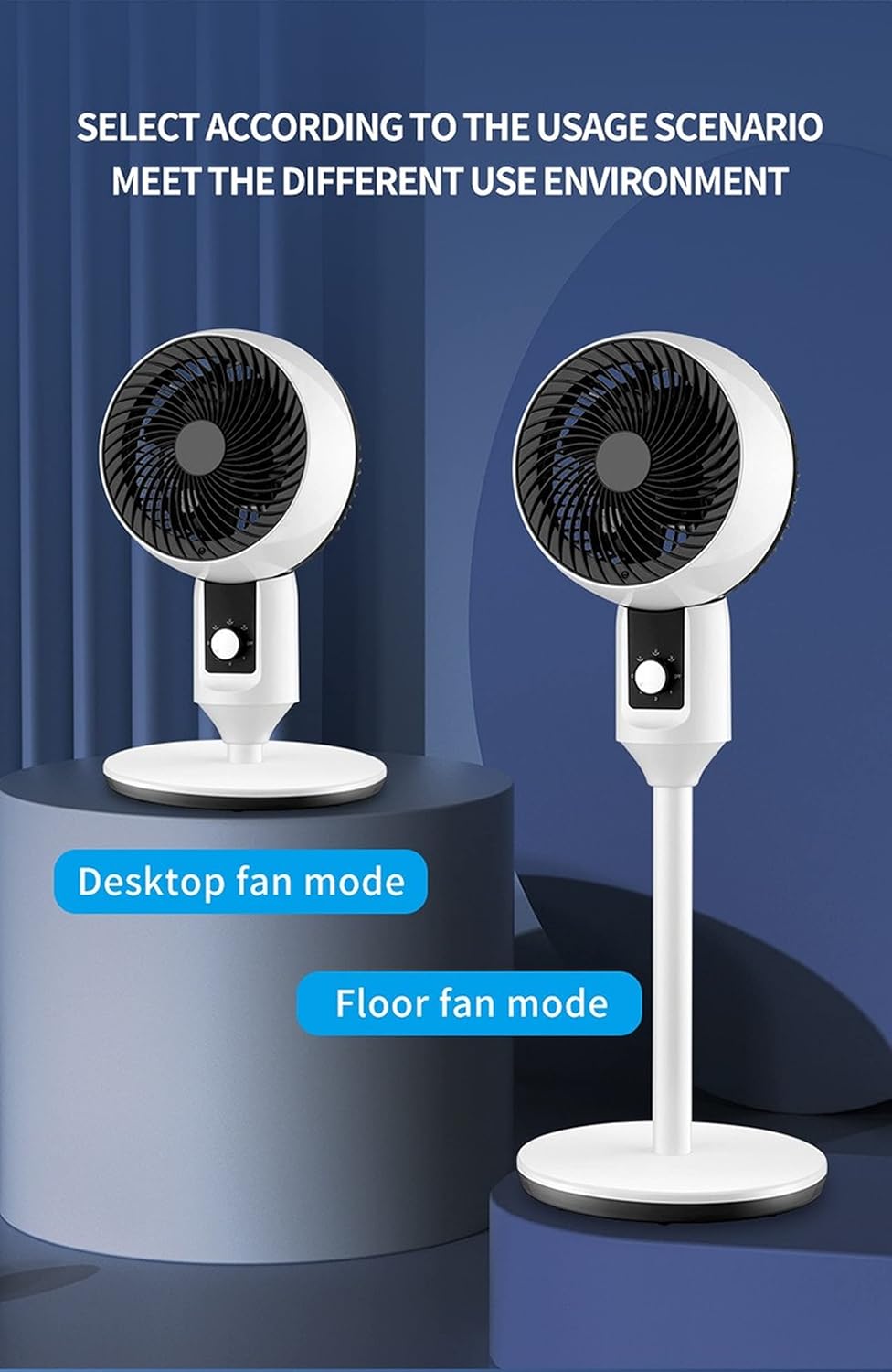 Ventilador De Pie Cm-top Silencioso Plástico Blanco VEN22