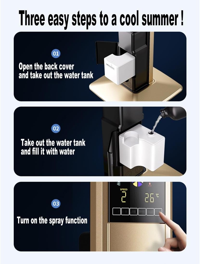 Ventilador De Gran Capacidad De 1,8 L, Pantalla Táctil LED Grande VEN VEN13