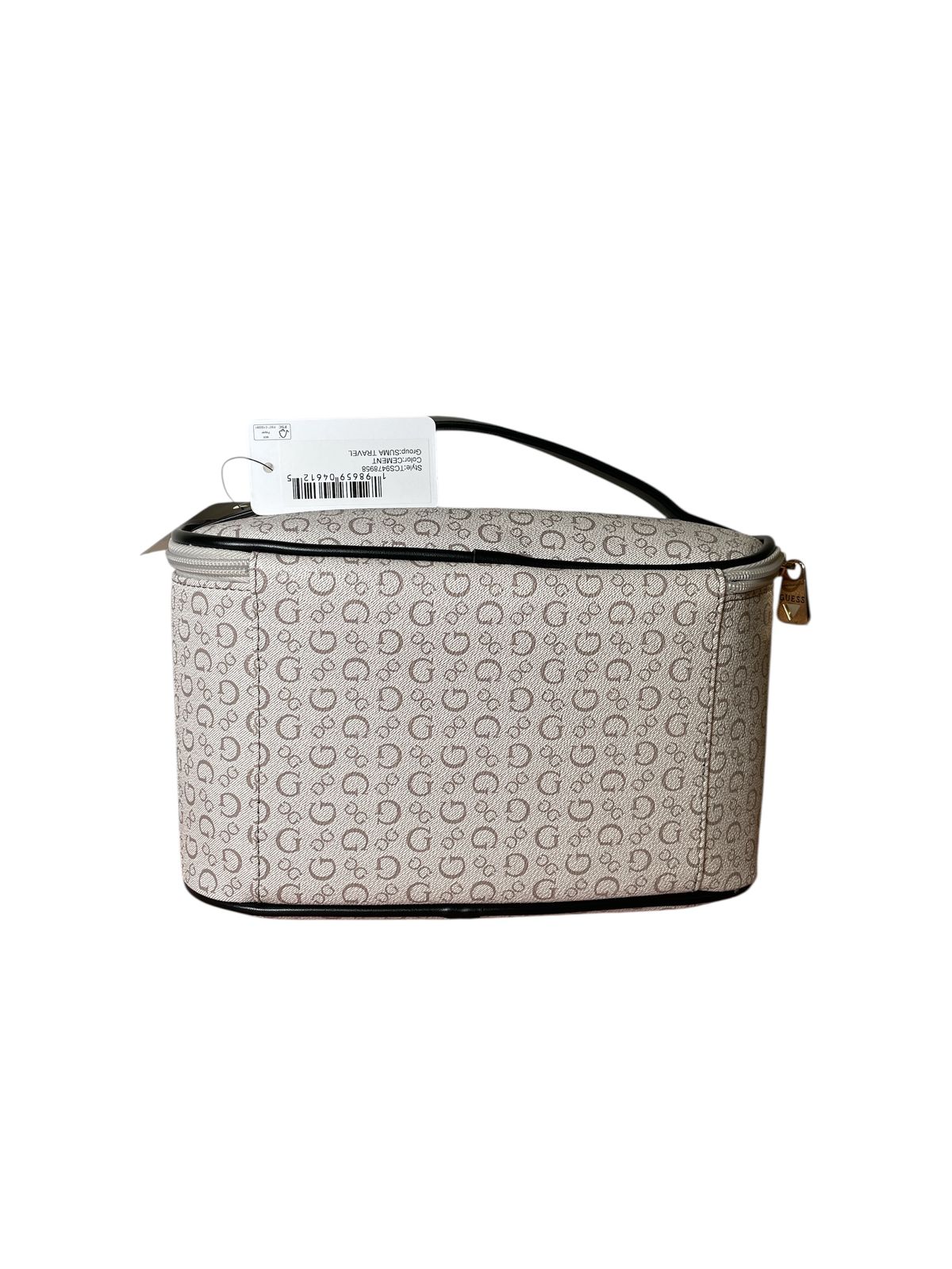 Cosmetiquera Guess Monogram Beige y Gris